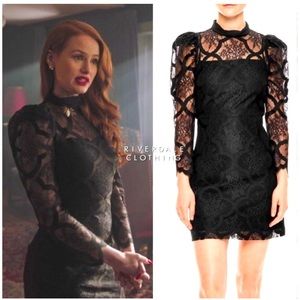 Sandro Couer black dress as seen on Cheryl Blossom